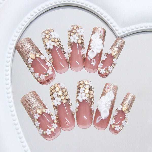 12 Sizes-24 Pcs Press On Nails Z1046