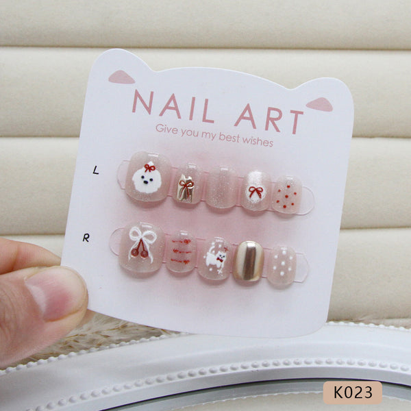 12 Sizes-24 Pcs Press On Nails K023