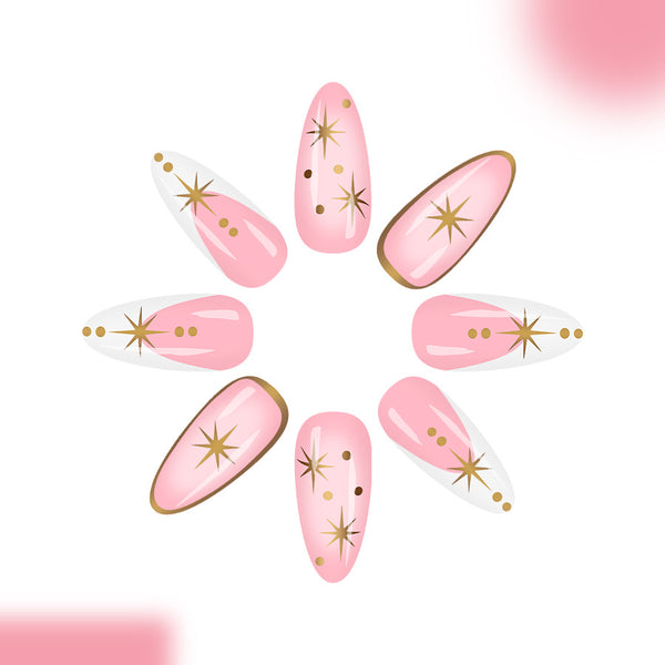12 Sizes-24 Pcs Press On Nails C1426