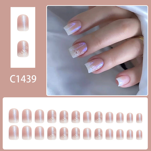 12 Sizes-24 Pcs Press On Nails C1439