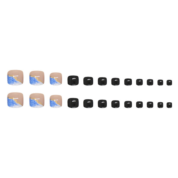 12 Sizes-24 Pcs Press On Nails F108