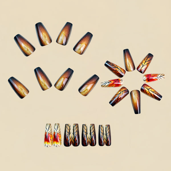 12 Sizes-24 Pcs Press On Nails Y1784