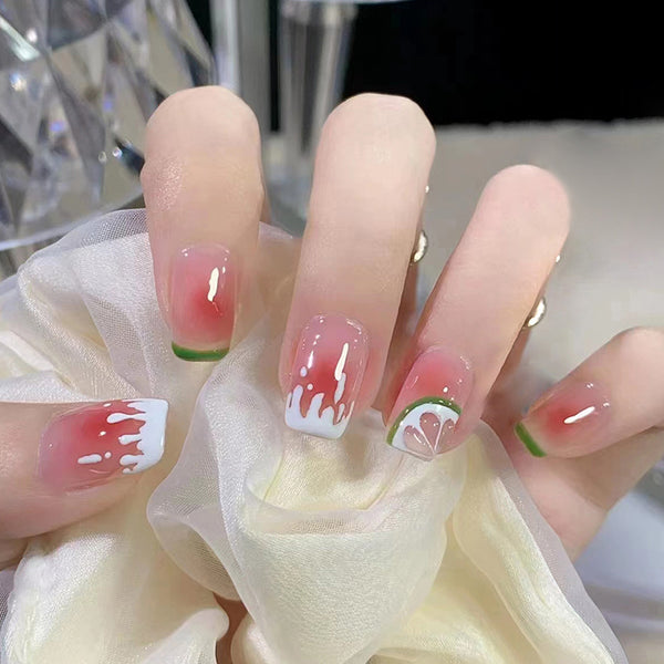 12 Sizes-24 Pcs Press On Nails R504