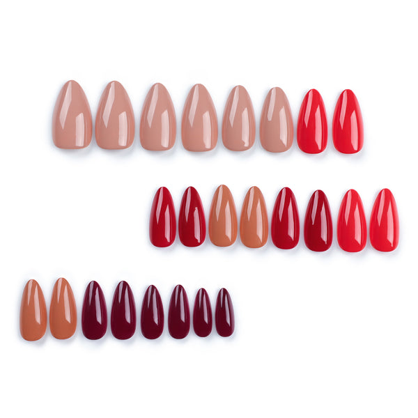 12 Sizes-24 Pcs Press On Nails JP3077
