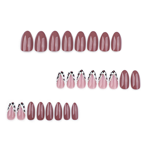 12 Sizes-24 Pcs Press On Nails JP3977