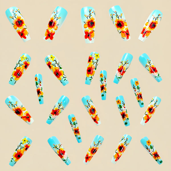 12 Sizes-24 Pcs Press On Nails Y459