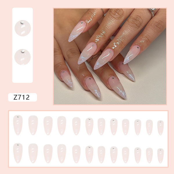 12 Sizes-24 Pcs Press On Nails Z710