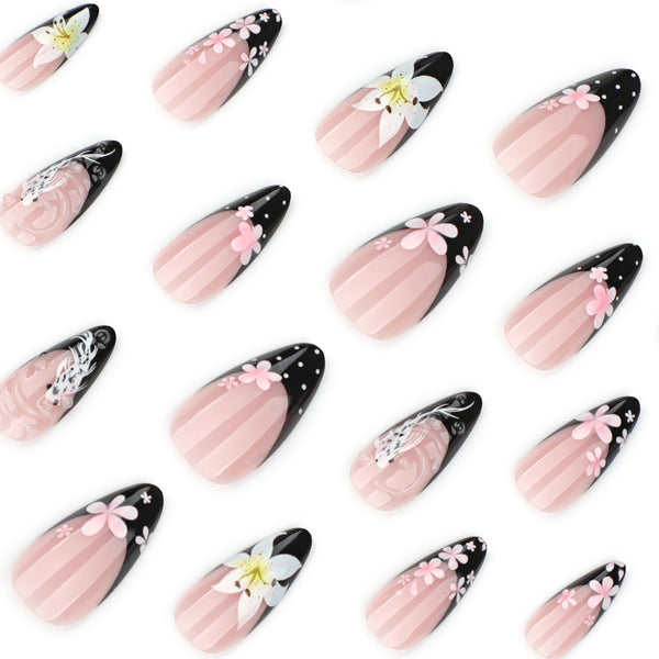 12 Sizes-24 Pcs Press On Nails JP4342