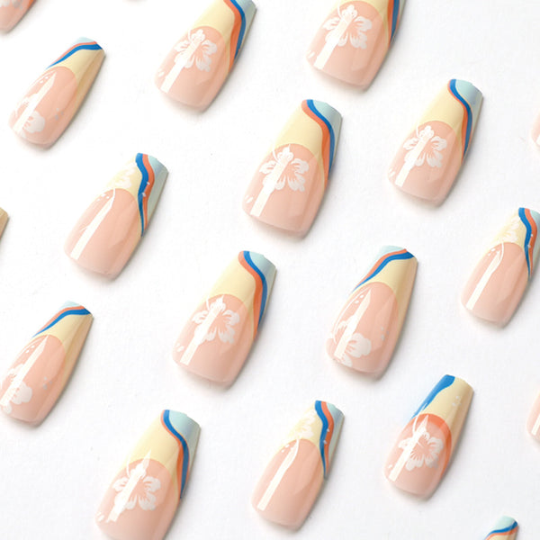 12 Sizes-24 Pcs Press On Nails JP1845