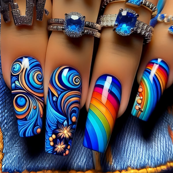 12 Sizes-24 Pcs Press On Nails Y581