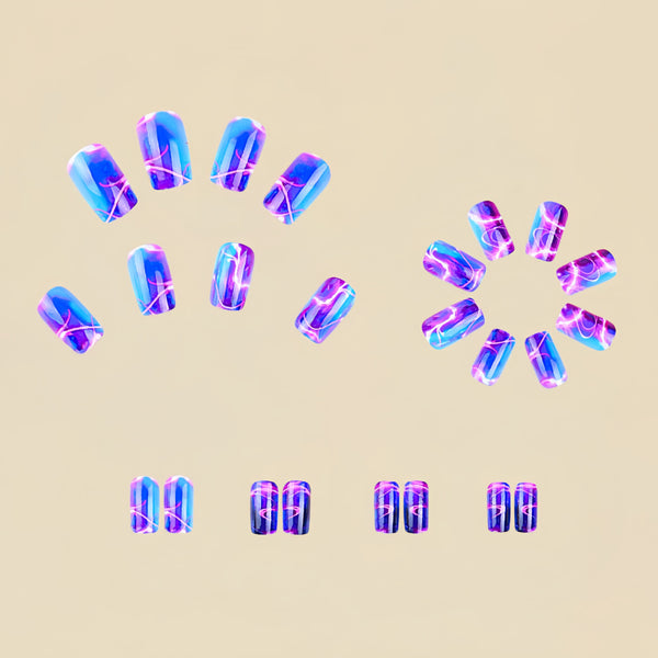 12 Sizes-24 Pcs Press On Nails Y872