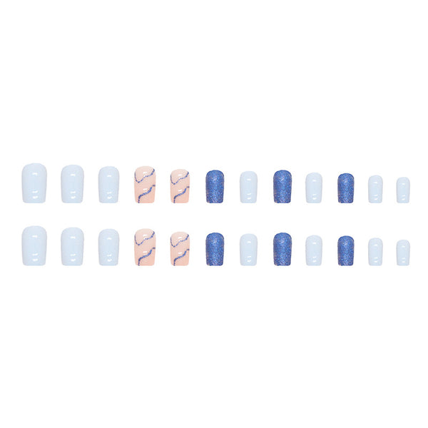 12 Sizes-24 Pcs Press On Nails W484