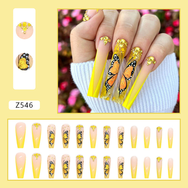 12 Sizes-24 Pcs Press On Nails Z546