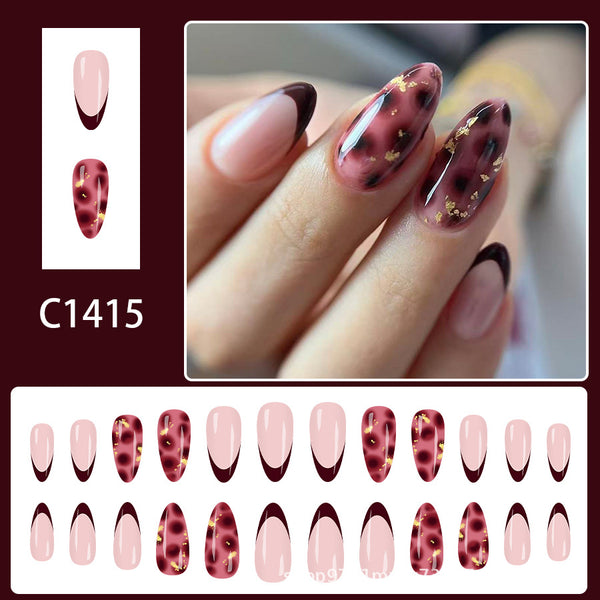 12 Sizes-24 Pcs Press On Nails C1415
