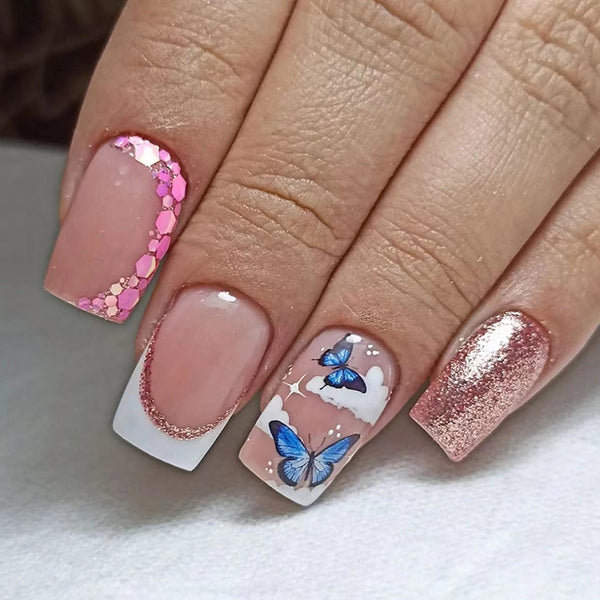 12 Sizes-24 Pcs Press On Nails W505