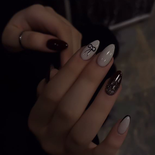 12 Sizes-24 Pcs Press On Nails JP4196