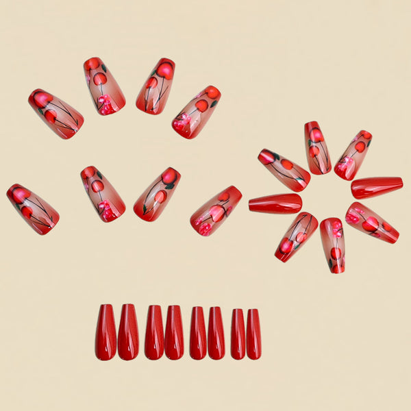 12 Sizes-24 Pcs Press On Nails y2089-24