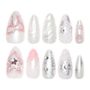 12 Sizes-24 Pcs Press On Nails JP3847