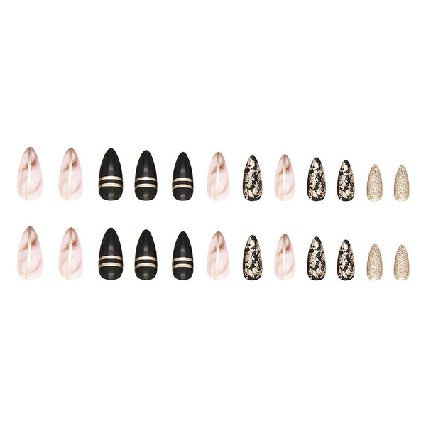 12 Sizes-24 Pcs Press On Nails W472