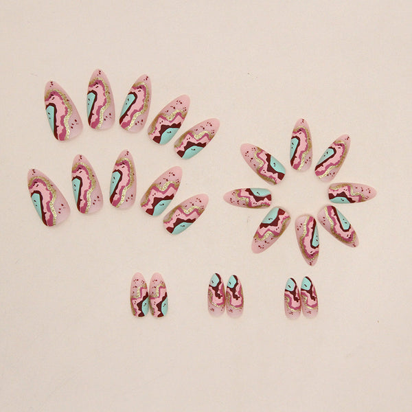 12 Sizes-24 Pcs Press On Nails W660