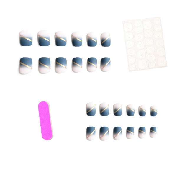 12 Sizes-24 Pcs Press On Nails CW969