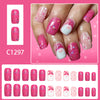 12 Sizes-24 Pcs Press On Nails C1297