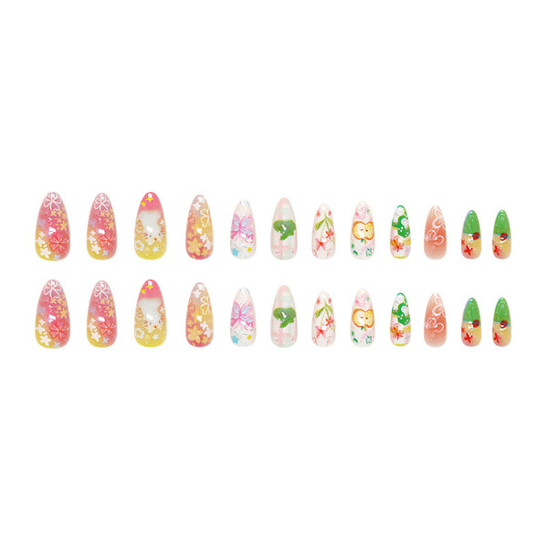12 Sizes-24 PcsPress On Nails W2050