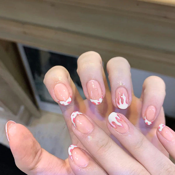 12 Sizes-24 Pcs Press On Nails R789