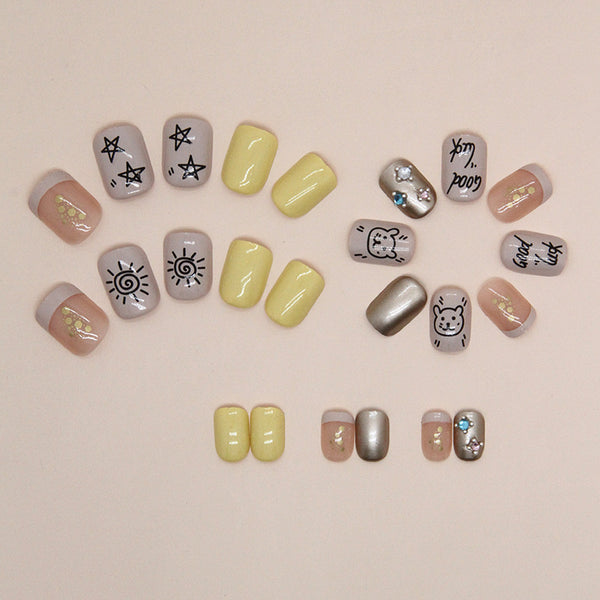 12 Sizes-24 Pcs Press On Nails Z799