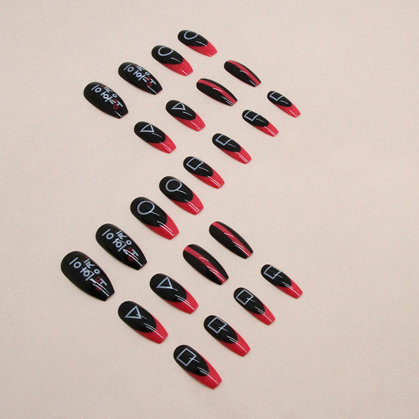 12 Sizes-24 Pcs Press On Nails R786