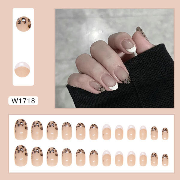 12 Sizes-24 Pcs Press On Nails W1718