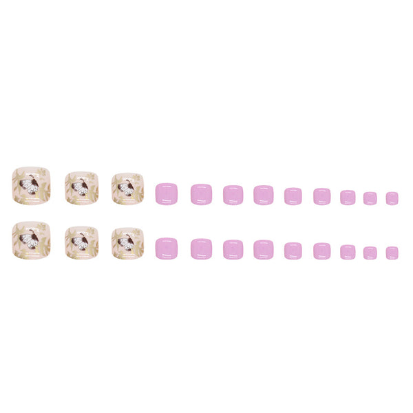 12 Sizes-24 Pcs Press On Nails F126