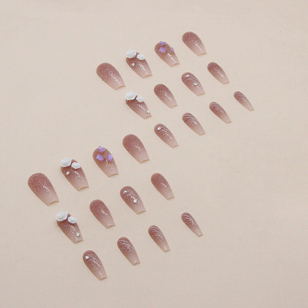 12 Sizes-24 Pcs Press On Nails Z526