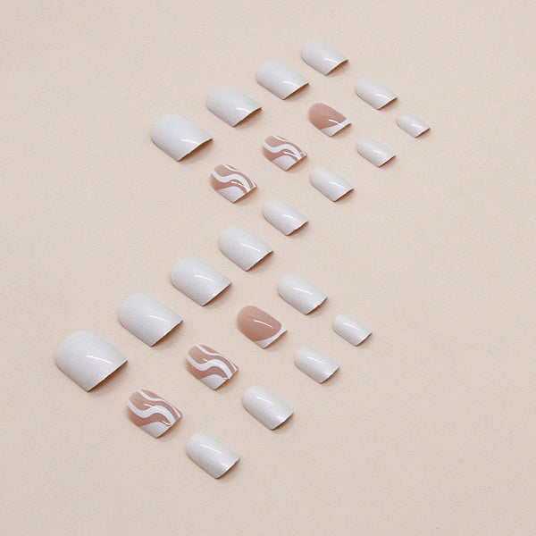 12 Sizes-24 Pcs Press On Nails W1019
