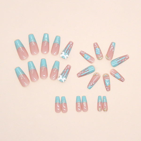 12 Sizes-24 Pcs Press On Nails Z707