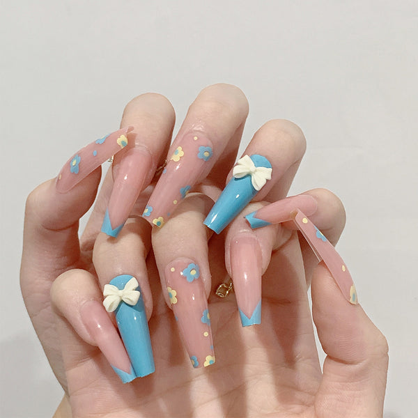 12 Sizes-24 Pcs Press On Nails JP1391