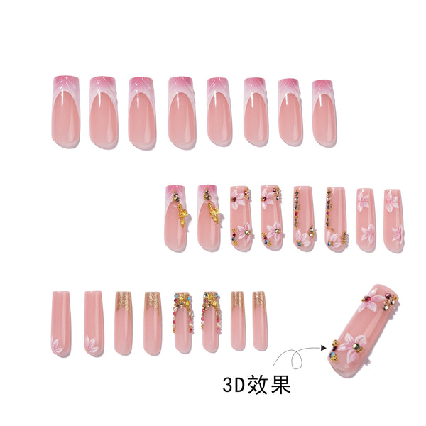 12 Sizes-24 Pcs Press On Nails JP4351