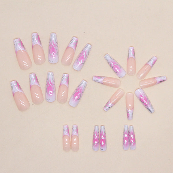 12 Sizes-24 Pcs Press On Nails W650