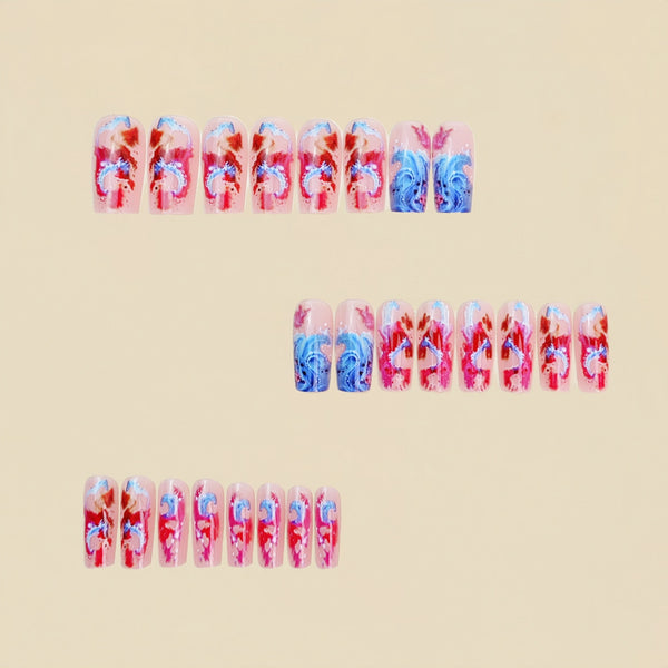 12 Sizes-24 Pcs Press On Nails Y994