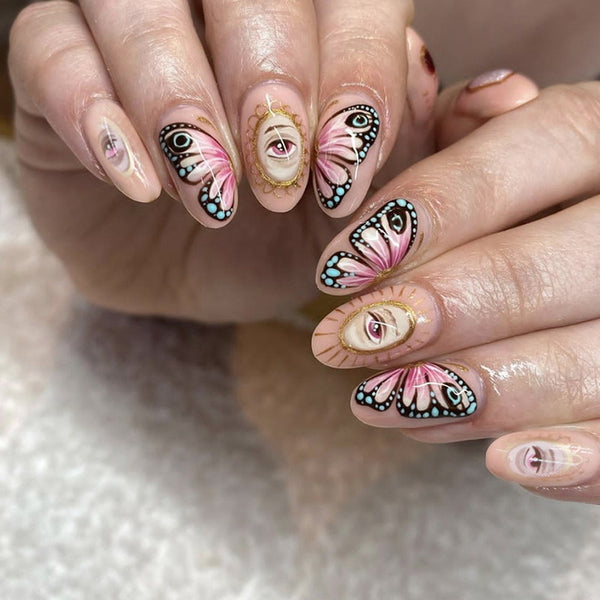 12 Sizes-24 Pcs Press On Nails W937