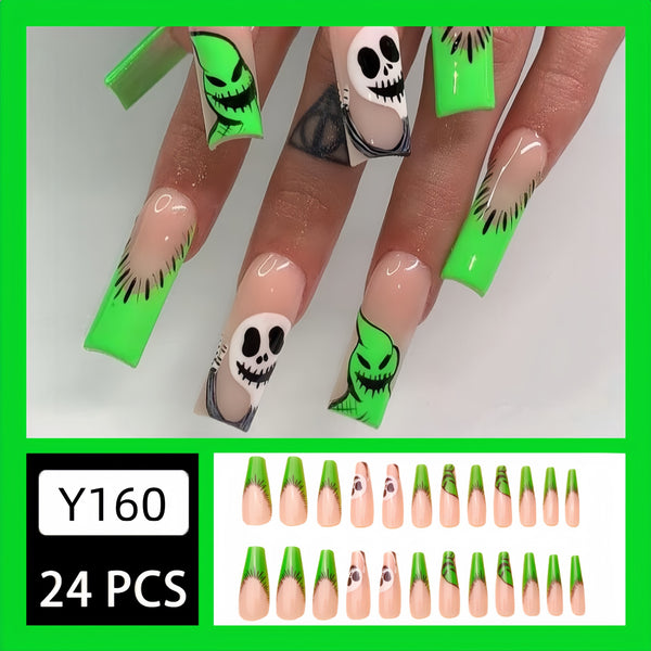 12 Sizes-24 Pcs Press On Nails Y160