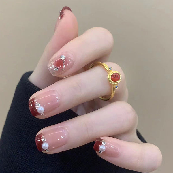 12 Sizes-24 Pcs Press On Nails Z596