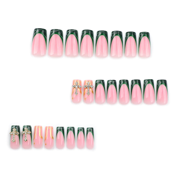 12 Sizes-24 Pcs Press On Nails JP3521
