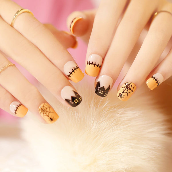 12 Sizes-24 Pcs Press On Nails JP1527