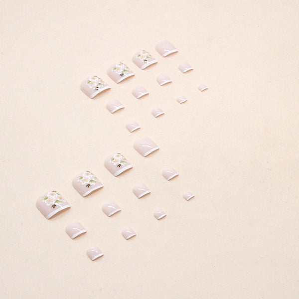 12 Sizes-24 Pcs Press On Nails F054