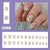 12 Sizes-24 Pcs Press On Nails W2018