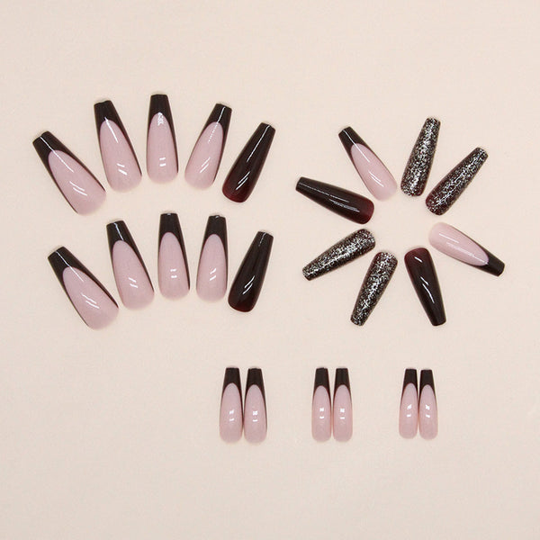12 Sizes-24 Pcs Press On Nails W1133