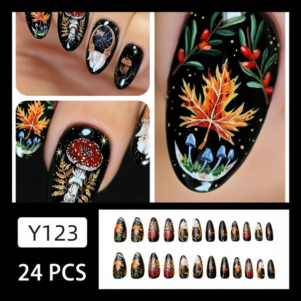 12 Sizes-24 Pcs Press On Nails Y123
