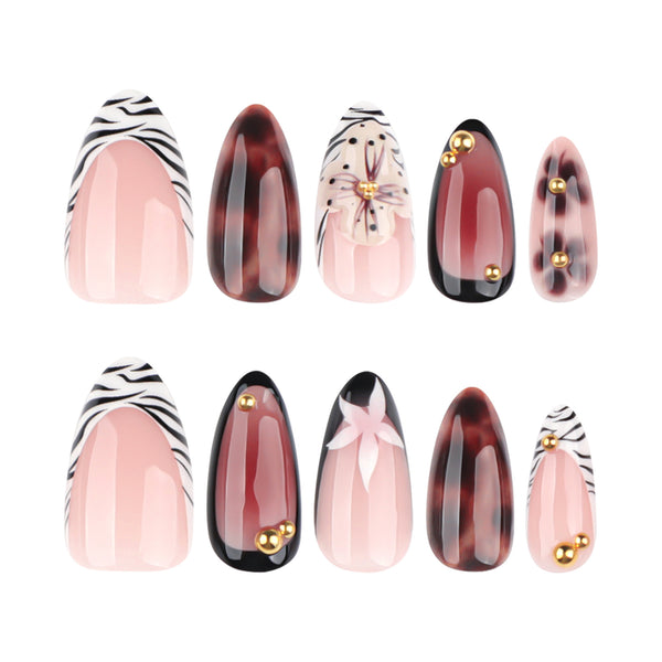 12 Sizes-24 Pcs Press On Nails JP4082