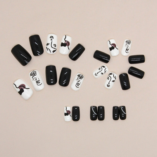 12 Sizes-24 Pcs Press On Nails R796